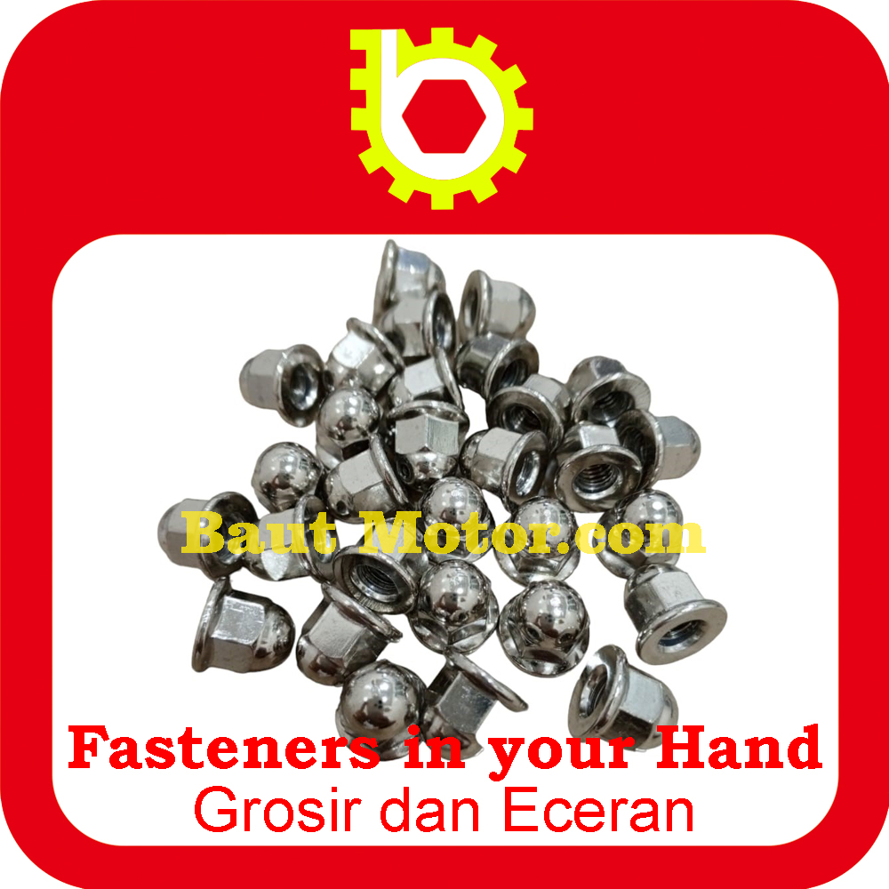 Mur topi flange m6 pendek